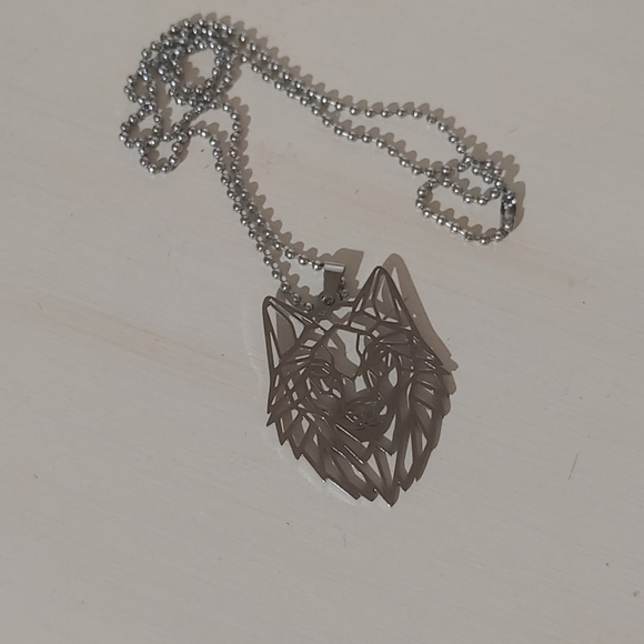 Stainless Steel Wolf Necklace - Picture 3 of 5